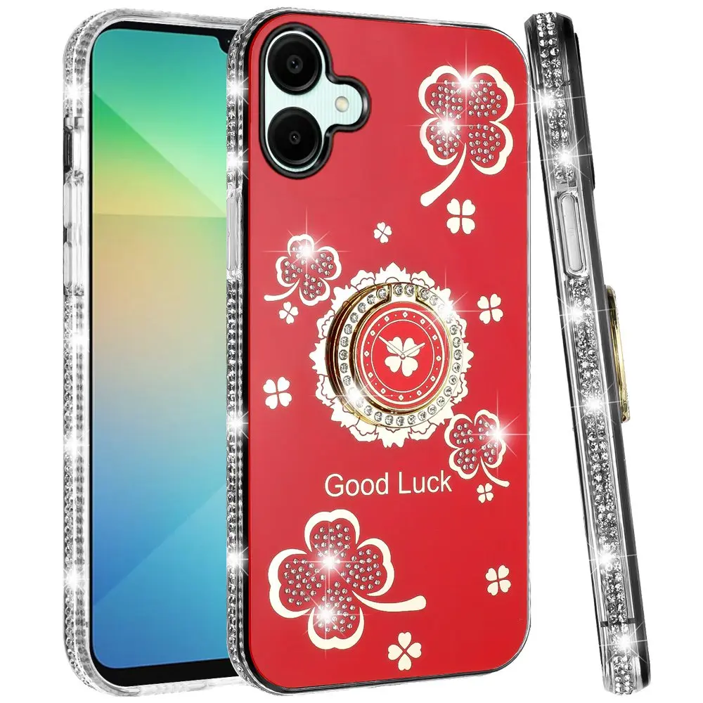 iPhone 16 Bling Diamond Lucky Case Red